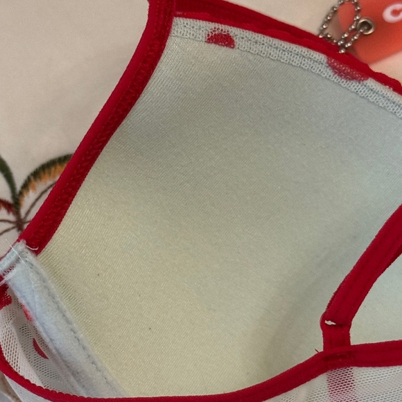 Calvin Klein Choice Red and White Polka Dot Bra and Panty Set 36b panty Sz M - Picture 6 of 8